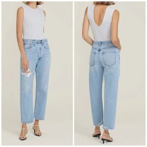 Agolde denim 90s crop jeans in echo size 26